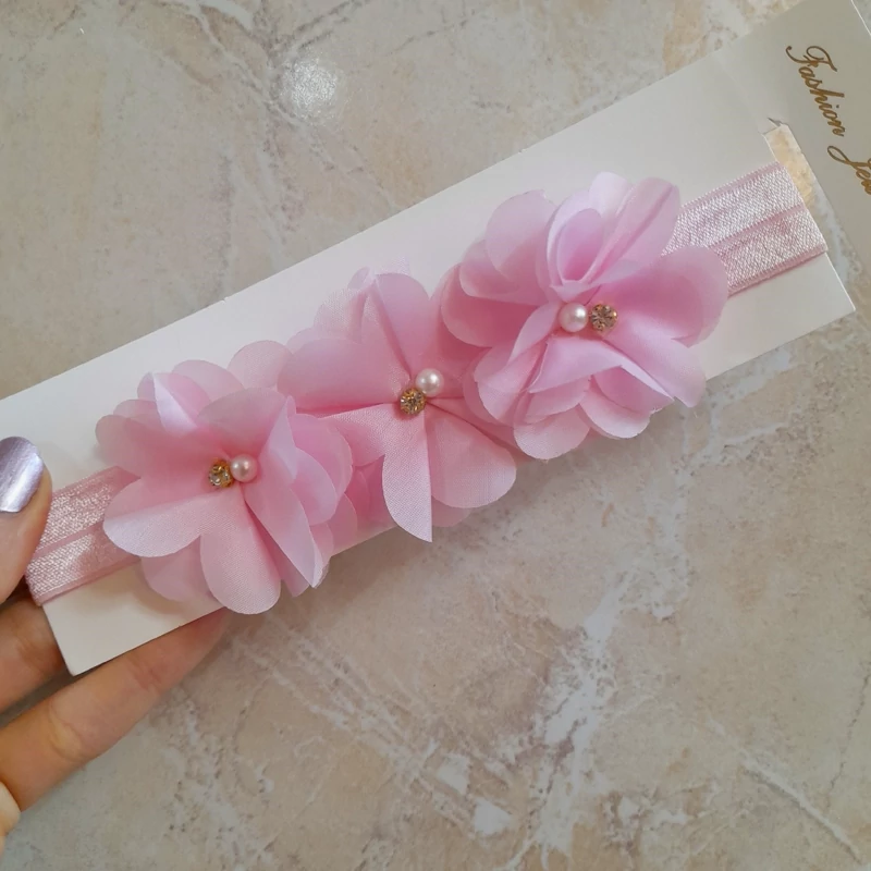 هدبند 3 گل حریر